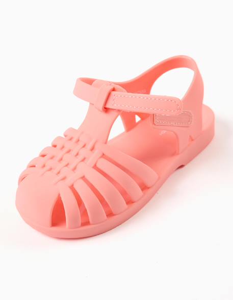 Sandales jelly avec fermeture à scratch Corail clair 4 - vertbaudet enfant 