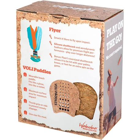 Set de 2 raquettes et volant de badminton - Paddle set Marron 2 - vertbaudet enfant 