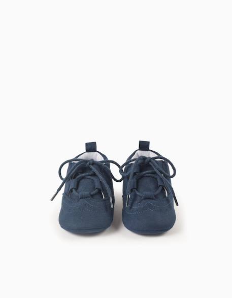 Chaussures en suédine avec détails perforés Bleu foncé 1 - vertbaudet enfant 