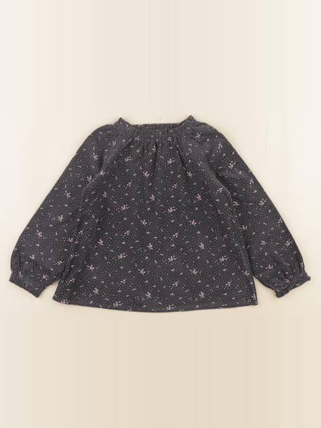 Blouse - 4 ans Gris, rose 1 - vertbaudet enfant 