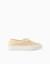 Chaussures bateau en toile avec bride à scratch Beige foncé 1 - vertbaudet enfant 