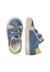 Sneakers en cuir et en daim singery low vl. Blanc-bleu+Céleste-beige 9 - vertbaudet enfant 