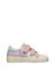 Sneakers en cuir et en daim singery low vl. Blanc-bleu+Céleste-beige 1 - vertbaudet enfant 
