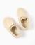 Chaussures bateau en toile avec bride à scratch Beige foncé 3 - vertbaudet enfant 