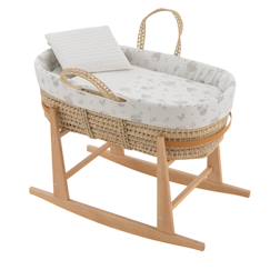 Puériculture-Couffin matelasse + support en bois