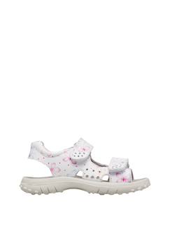 Chaussures-Sandales en cuir avec des fleurs dock