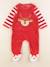Pyjama velours - 3 mois Rouge 1 - vertbaudet enfant 