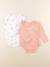 Lot de 2 bodies en coton - 36 mois Blanc, rose 1 - vertbaudet enfant 