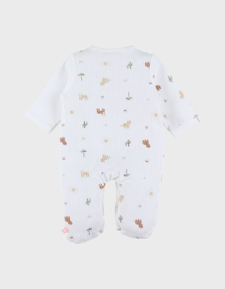 Pyjama bébé coton structuré Blanc 4 - vertbaudet enfant 