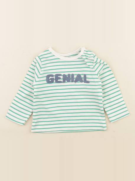 Tee-shirt - 3 mois Blanc, vert 1 - vertbaudet enfant 