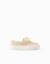 Chaussures bateau en toile avec bride à scratch Beige foncé 1 - vertbaudet enfant 