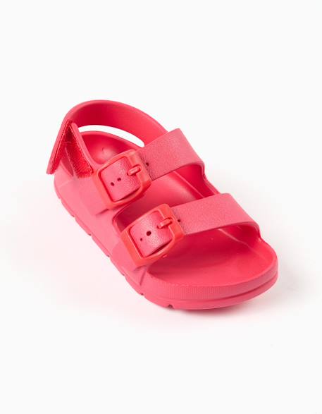 Sandales en caoutchouc avec fermeture à boucle et à scratch Corail clair 2 - vertbaudet enfant 