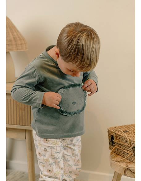 Pyjama bébé jersey imprimé Vert 2 - vertbaudet enfant 