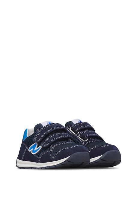 Sneakers en cuir et tissu sammy 3 vl. Beige-vert+Bleu foncé-orange+Céleste-jaune+Fuchsia-vert+Gris-bleu+Rose-fuchsia+Rose-jaune+Rouge-vert+Sage-rose 7 - vertbaudet enfant 