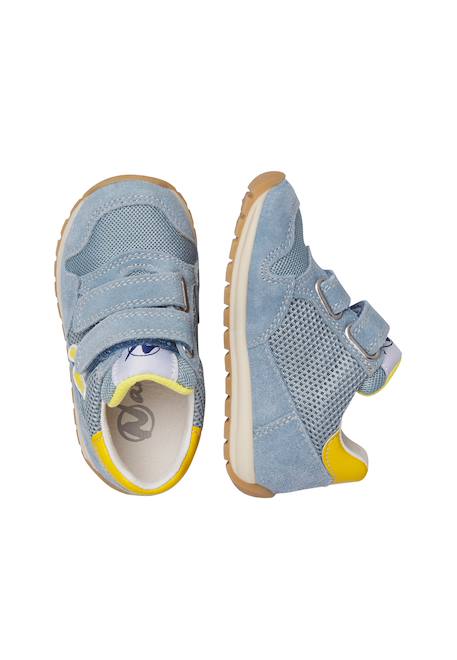 Sneakers en cuir et tissu sammy 3 vl. Beige-vert+Bleu foncé-orange+Céleste-jaune+Fuchsia-vert+Gris-bleu+Rose-fuchsia+Rose-jaune+Rouge-vert+Sage-rose 14 - vertbaudet enfant 