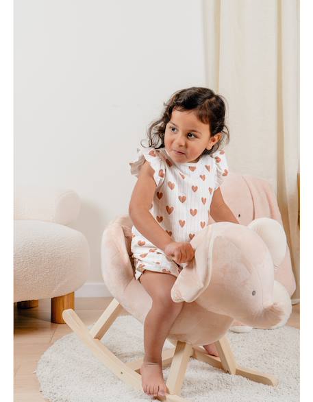 Pyjama bébé coton pointelle Rose 2 - vertbaudet enfant 