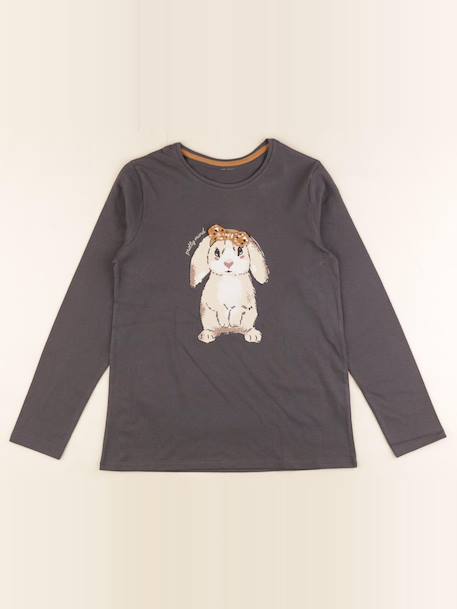 Tee-shirt - 12 ans Gris 1 - vertbaudet enfant 