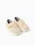 Espadrilles en lin avec fermeture à scratch Beige+Bleu 2 - vertbaudet enfant 