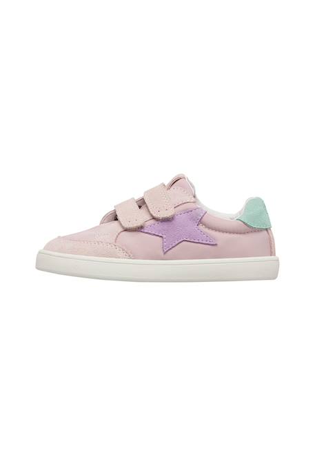 Sneakers en cuir et tissu barefoot zunki vl. Bleu ciel-vert-+Rose-bleu ciel- 8 - vertbaudet enfant 