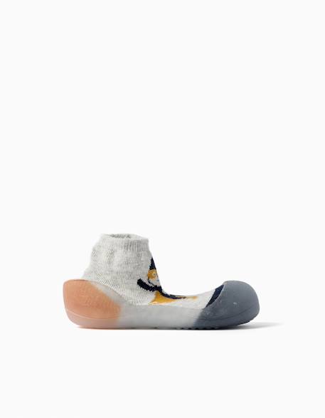 Chaussettes-chaussons avec imprimé super-héros Gris clair 1 - vertbaudet enfant 