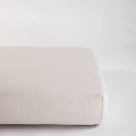 Drap housse coton bio jersey pour lit bébé Blanc+Ecru+Eucalyptus+Gris tourterelle+Naturel+Terracotta 18 - vertbaudet enfant 