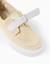 Chaussures bateau en toile avec bride à scratch Beige foncé 4 - vertbaudet enfant 