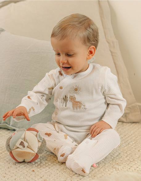 Pyjama bébé coton structuré Blanc 3 - vertbaudet enfant 