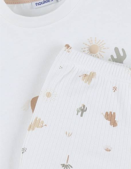 Pyjama bébé coton imprimé Blanc 5 - vertbaudet enfant 