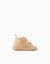 Chaussures en suédine avec détails perforés Beige foncé 2 - vertbaudet enfant 
