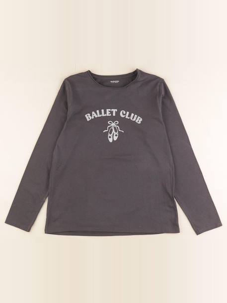 Tee-shirt - 12 ans Gris, argent 1 - vertbaudet enfant 