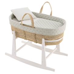 Puériculture-Couffin matelasse + support en bois