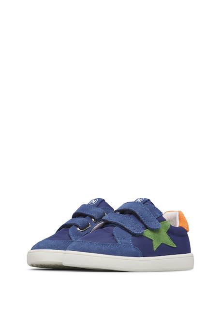 Sneakers en cuir et tissu barefoot zunki vl. Bleu ciel-vert-+Rose-bleu ciel- 5 - vertbaudet enfant 