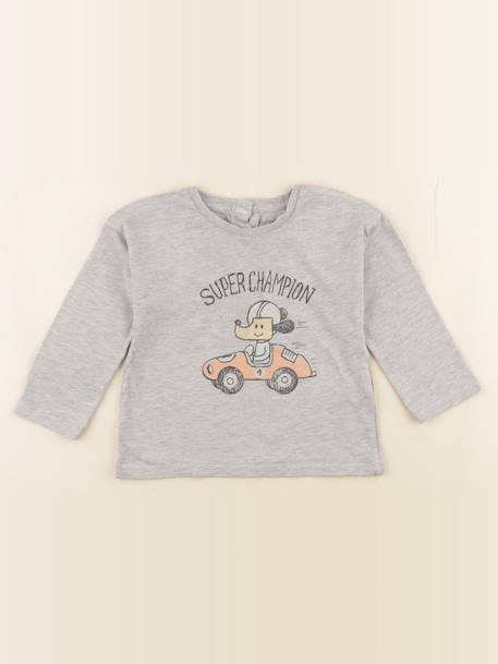 Tee-shirt - 24 mois Gris 1 - vertbaudet enfant 