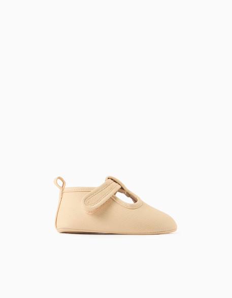 Chaussures en sergé avec doublure Beige clair 2 - vertbaudet enfant 