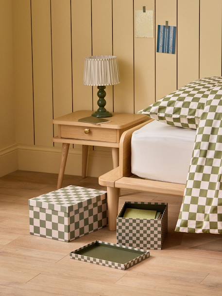 Boîte gigogne damier par lot de 2 Vert 3 - vertbaudet enfant 