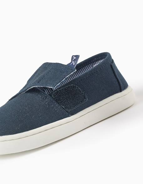 Espadrilles en lin avec fermeture à scratch Beige+Bleu 8 - vertbaudet enfant 