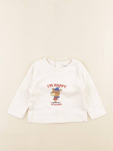 Tee-shirt - 6 mois Blanc 1 - vertbaudet enfant 