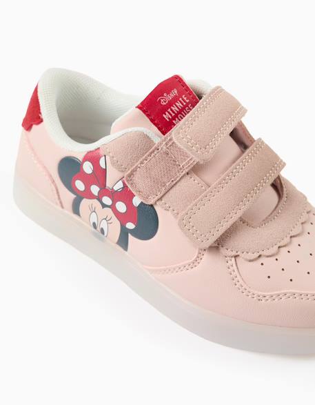 Baskets bi-matière lumineuses avec minnie Rose clair 5 - vertbaudet enfant 