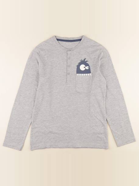 Tee-shirt - 12 ans Gris 1 - vertbaudet enfant 