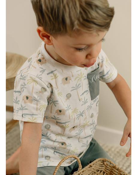 Pyjama bébé coton imprimé Vert 2 - vertbaudet enfant 