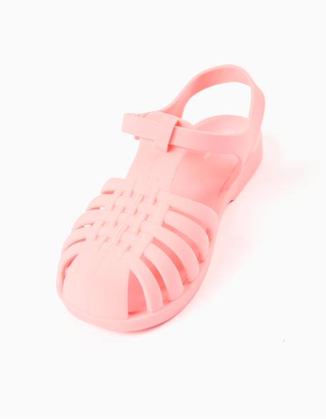 Sandales jelly avec fermeture à scratch Corail clair 2 - vertbaudet enfant 