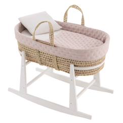 Puériculture-Couffin matelasse + support en bois