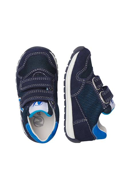 Sneakers en cuir et tissu sammy 3 vl. Beige-vert+Bleu foncé-orange+Céleste-jaune+Fuchsia-vert+Gris-bleu+Rose-fuchsia+Rose-jaune+Rouge-vert+Sage-rose 9 - vertbaudet enfant 