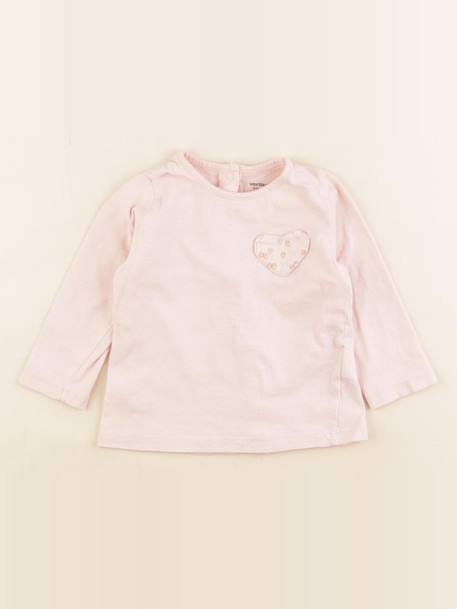 Tee-shirt - 9 mois Rose 1 - vertbaudet enfant 