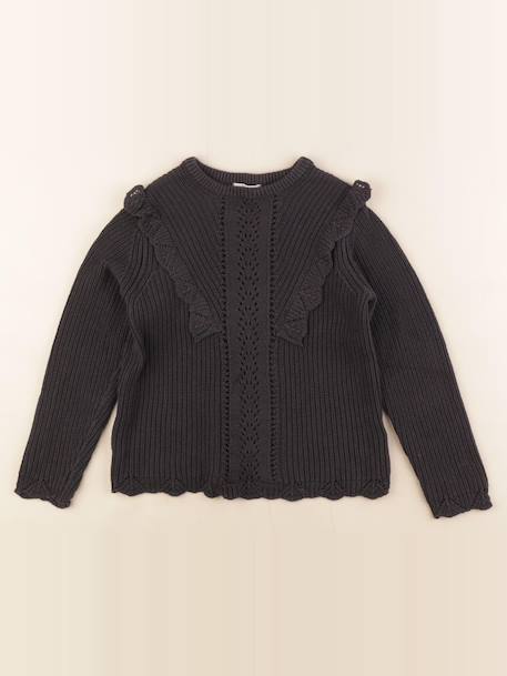 Pull - 8 ans Gris 1 - vertbaudet enfant 