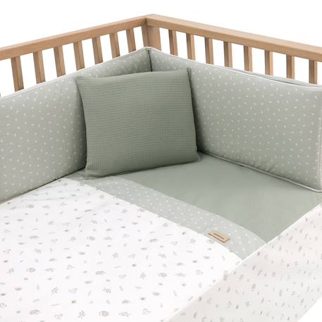 Jeu de literie pour lit bébé Rose+Vert 8 - vertbaudet enfant 
