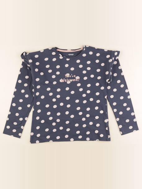 Tee-shirt - 12 ans Bleu, rose 1 - vertbaudet enfant 
