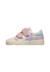 Sneakers en cuir et en daim singery low vl. Blanc-bleu+Céleste-beige 3 - vertbaudet enfant 