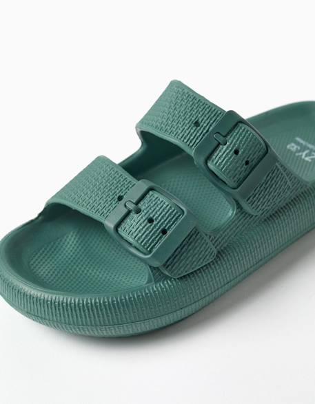 Sandales en caoutchouc avec double boucle Orange sombre+Vert foncé 7 - vertbaudet enfant 