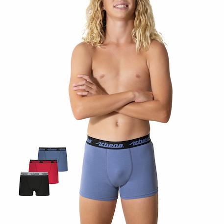 Lot de 3 boxers garçon ecopack trio choc Noir+Noir-vert-bleu+Rouge-bleu 10 - vertbaudet enfant 